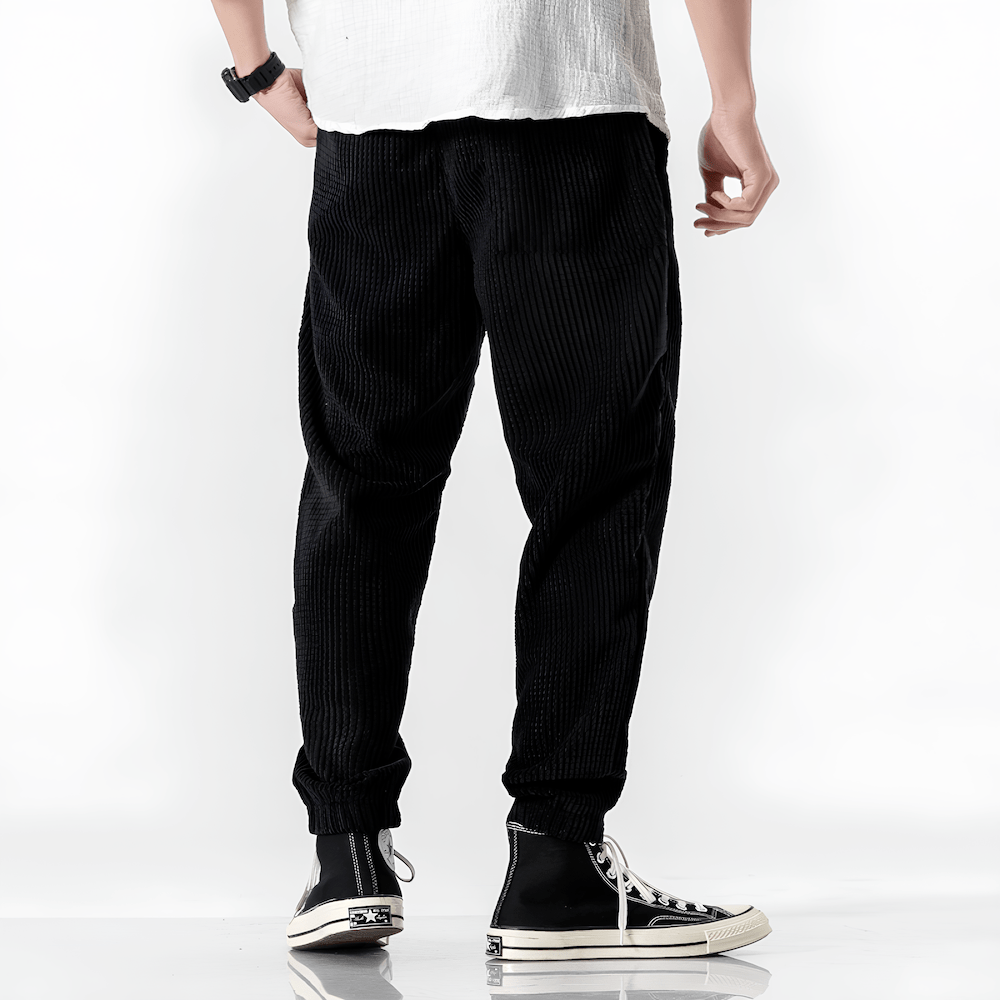 Heren Ribstructuur Jogger Broek