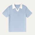 Heren Gebreid Polo Overhemd