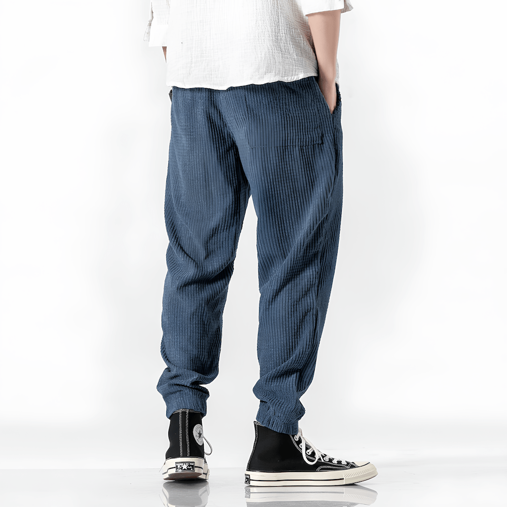 Heren Ribstructuur Jogger Broek