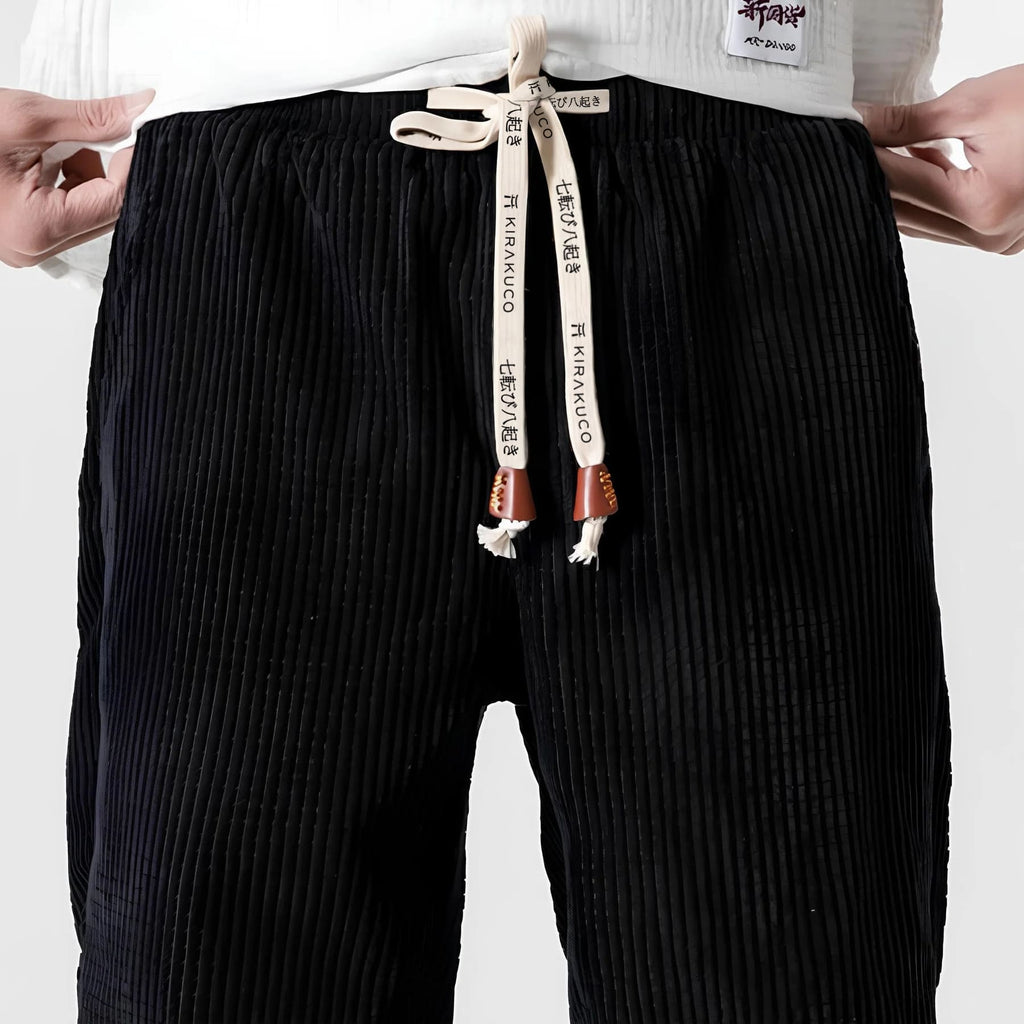 Heren Ribstructuur Jogger Broek