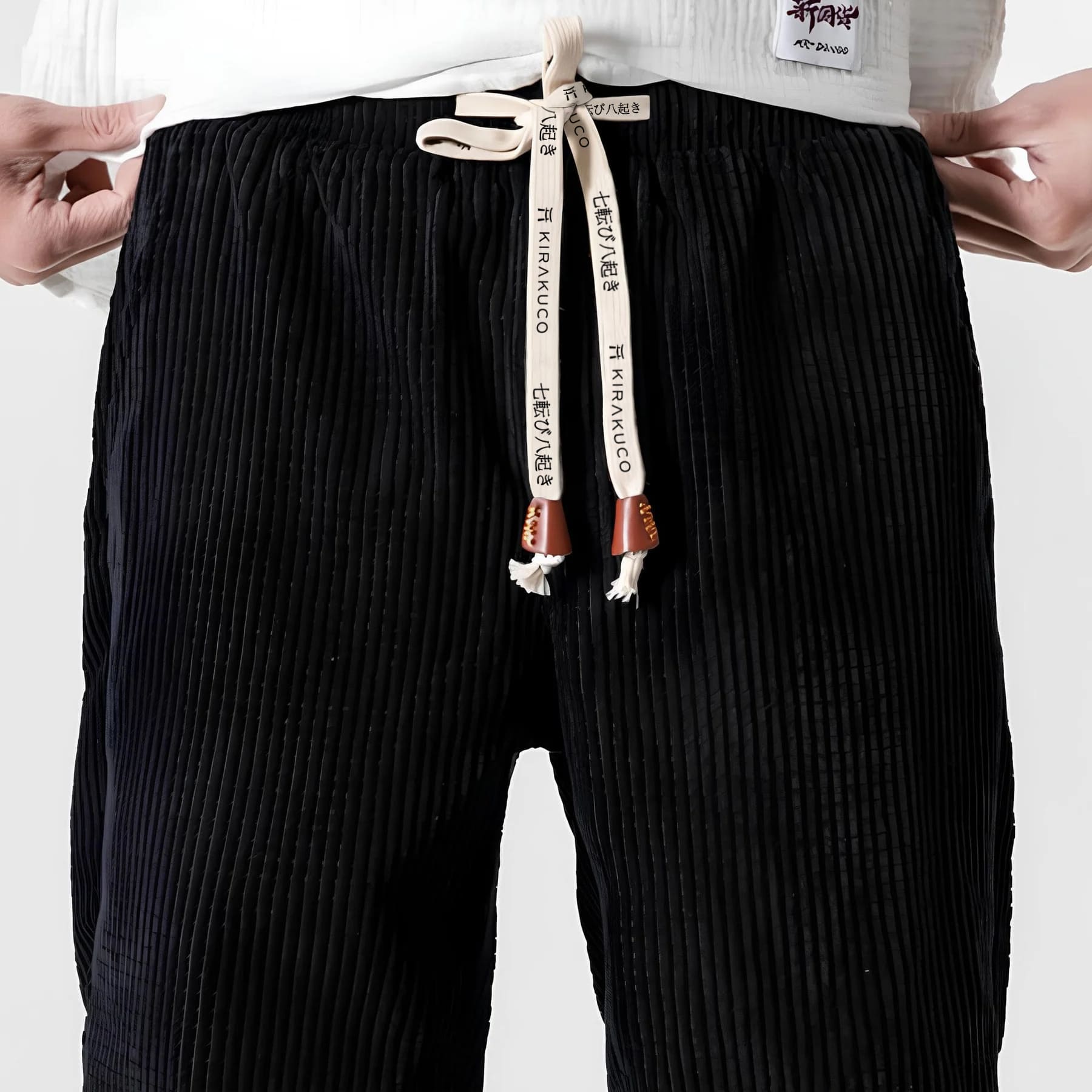 Heren Ribstructuur Jogger Broek