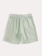 Heren Gestreepte Korte Broek met Elastische Tailleband