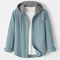 Heren Hoodie Jas met Ribstructuur