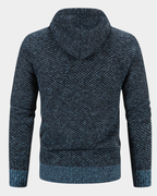 Heren Gebreide Hooded Jas met Ritssluiting