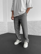 Heren Geribde Comfort Broek