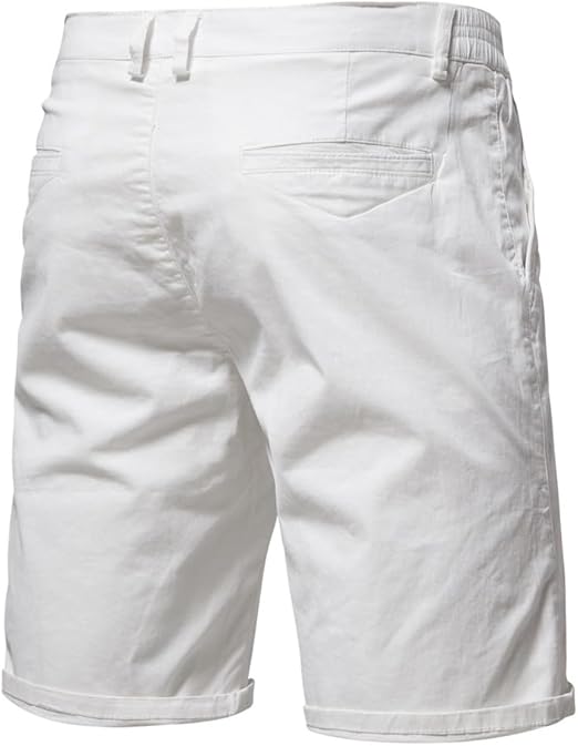 Heren Korte Broek met Elastische Taille en Knoopsluiting