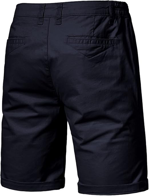 Heren Korte Broek met Elastische Taille en Knoopsluiting