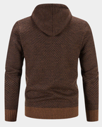 Heren Gebreide Hooded Jas met Ritssluiting
