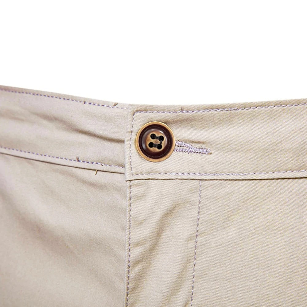 Heren Korte Broek met Elastische Taille en Knoopsluiting