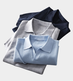 Heren Polo T-Shirt met Gebreide Structuur