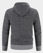 Heren Gebreide Hooded Jas met Ritssluiting