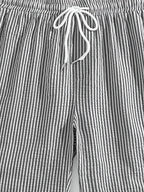 Heren Gestreepte Korte Broek met Elastische Tailleband