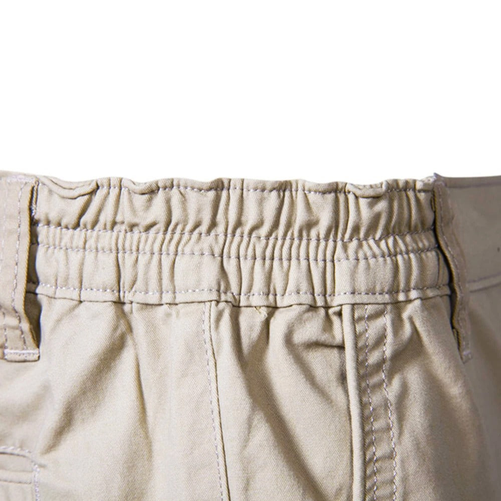 Heren Korte Broek met Elastische Taille en Knoopsluiting