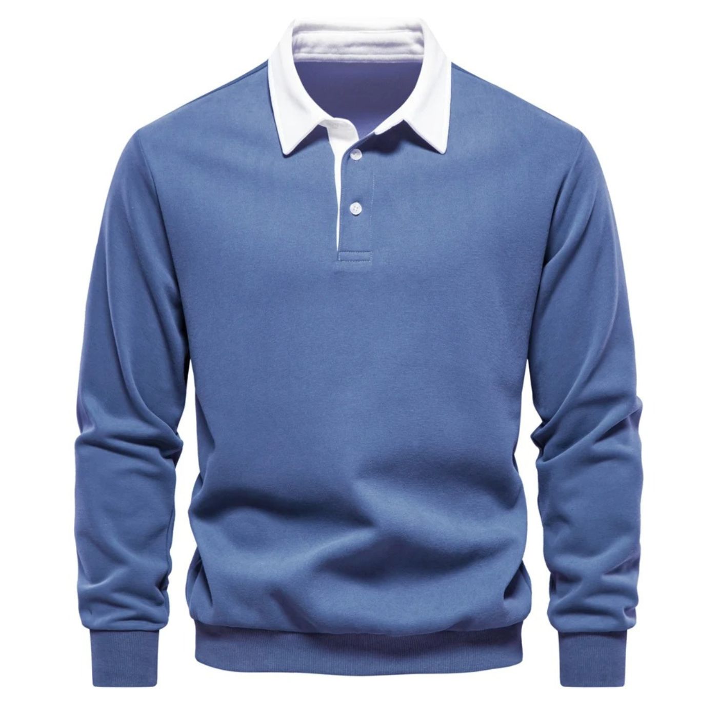 Heren Polo Sweater met Lange Mouwen