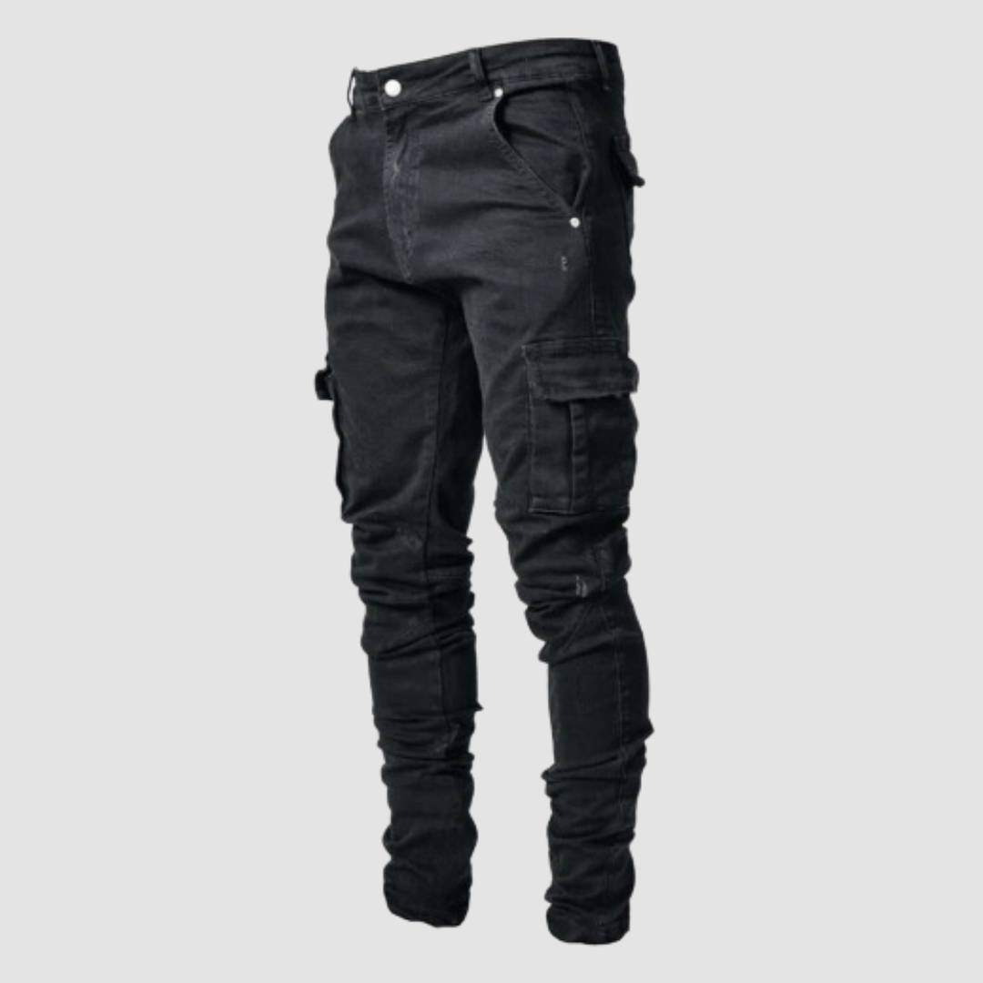 Heren Cargo Broek van Denim met Smalle Pasvorm