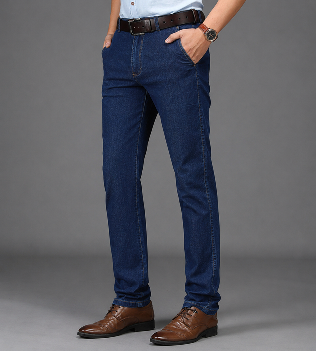 Heren Stretch Denim Broek met Rechte Pasvorm
