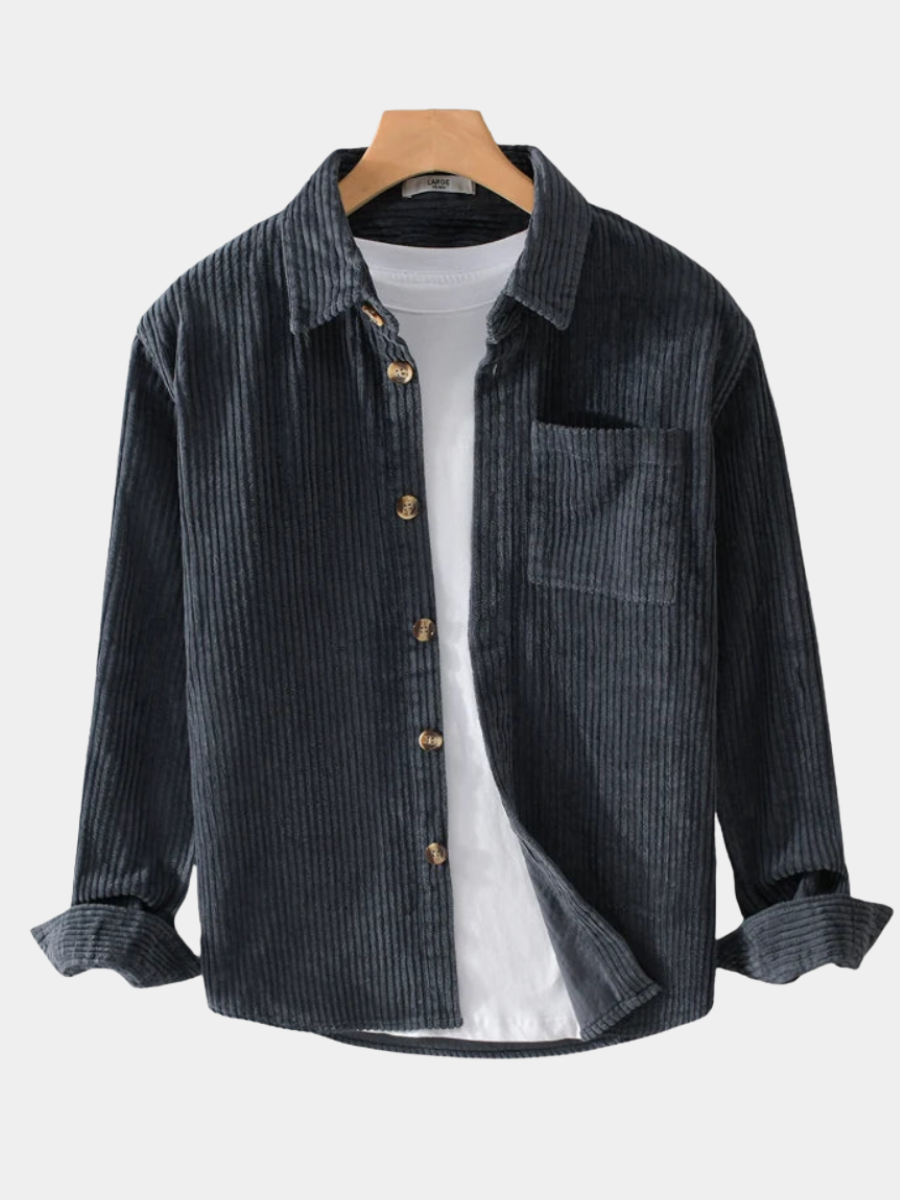 Heren Corduroy Overhemd met Borstzak
