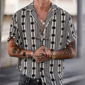Heren Casual Overhemd met Reverskraag en Print