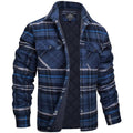Heren Gewatteerde Geruite Overshirt Jas