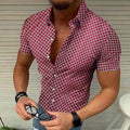 Heren Slim Fit Overhemd met Moderne Print