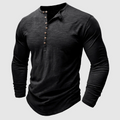 Heren Henley Shirt met Lange Mouwen