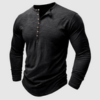 Heren Henley Shirt met Lange Mouwen