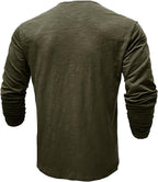 Heren Henley Shirt met Lange Mouwen