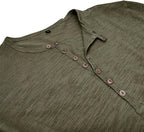 Heren Henley Shirt met Lange Mouwen