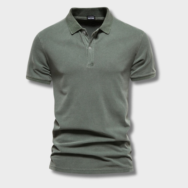 Heren Klassieke Gebreide Polo met Knoopsluiting