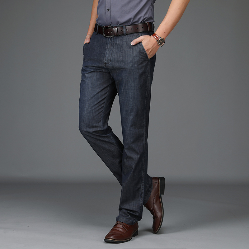 Heren Stretch Denim Broek met Rechte Pasvorm