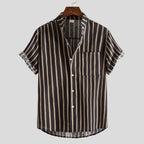 Heren Casual Overhemd met Korte Mouwen