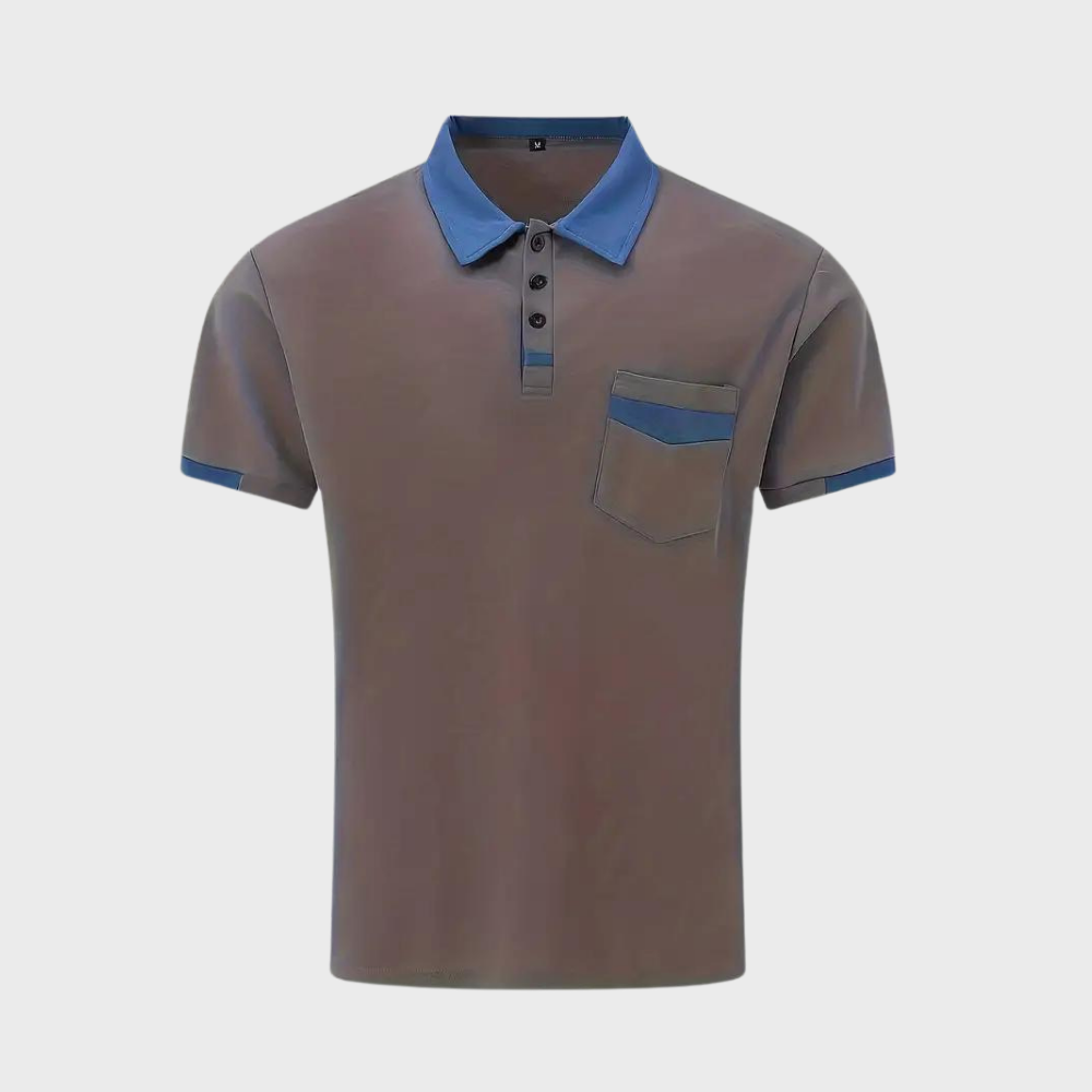 Heren Polo Overhemd met Contrasterende Details