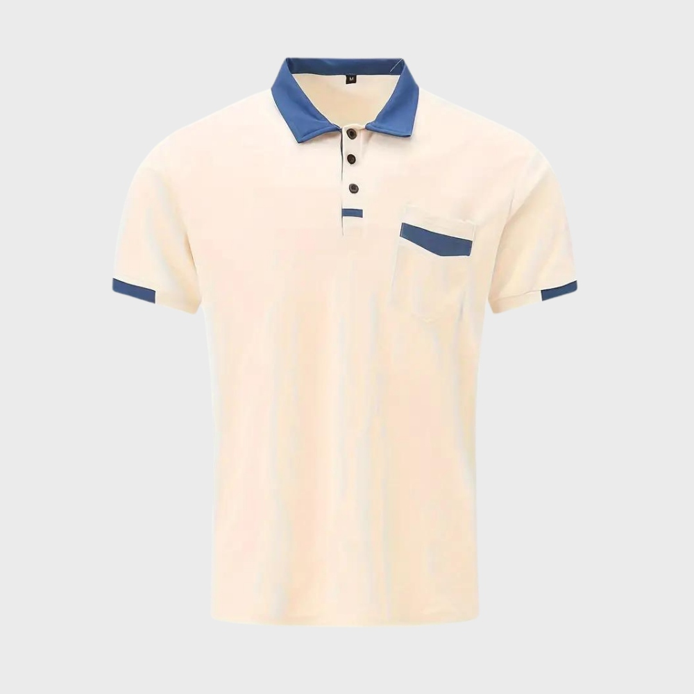 Heren Polo Overhemd met Contrasterende Details