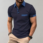 Heren Polo Overhemd met Contrasterende Details
