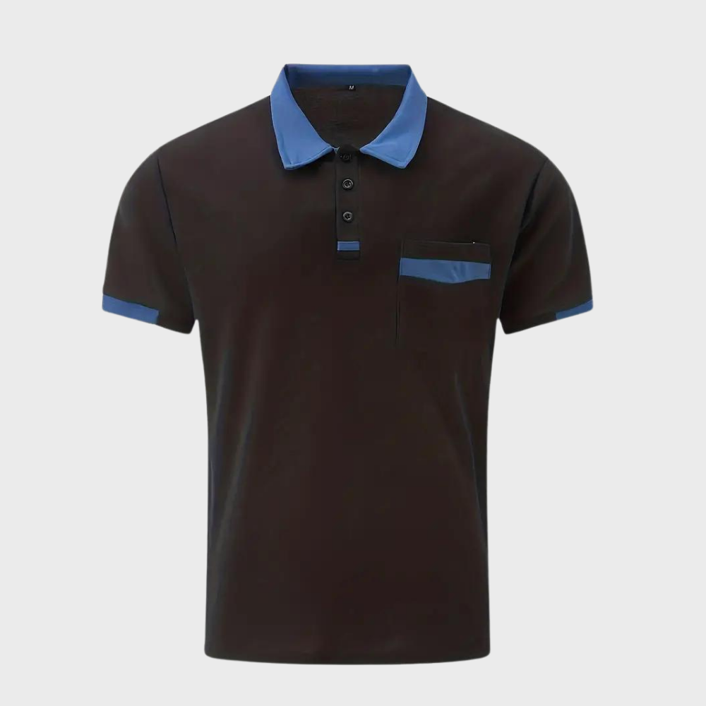 Heren Polo Overhemd met Contrasterende Details