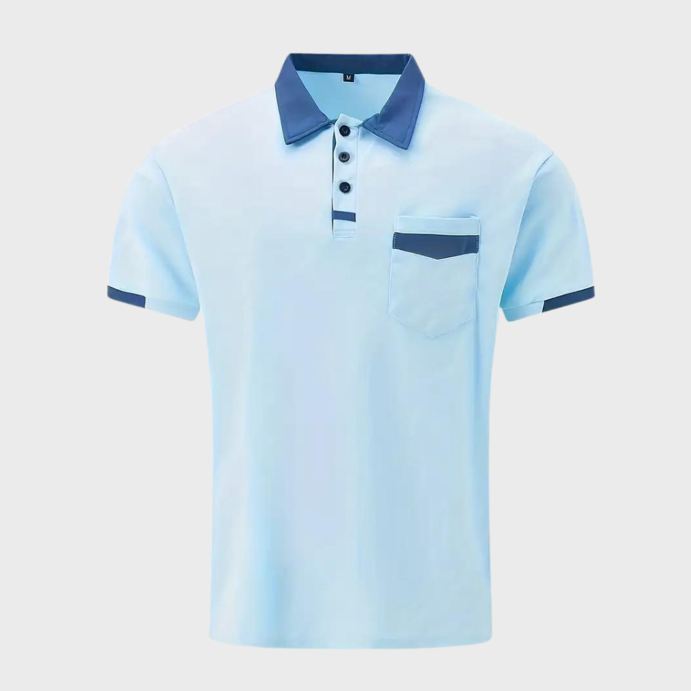 Heren Polo Overhemd met Contrasterende Details