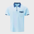 Heren Polo Overhemd met Contrasterende Details