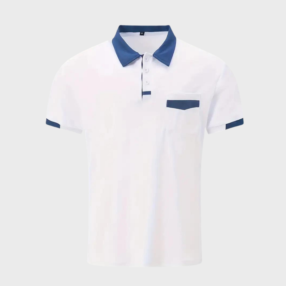 Heren Polo Overhemd met Contrasterende Details