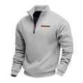 Heren Half Zip Sweat Trui met Opstaande Kraag