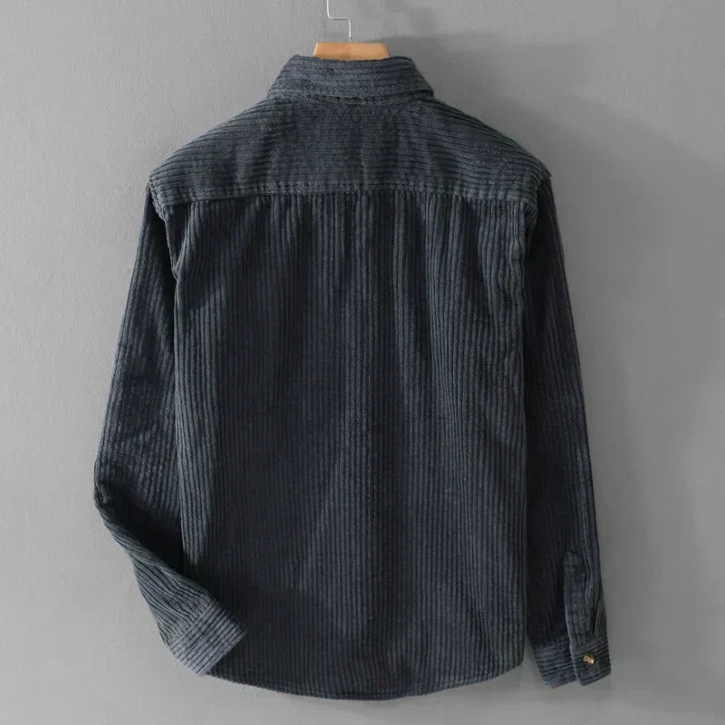 Heren Corduroy Overhemd met Borstzak