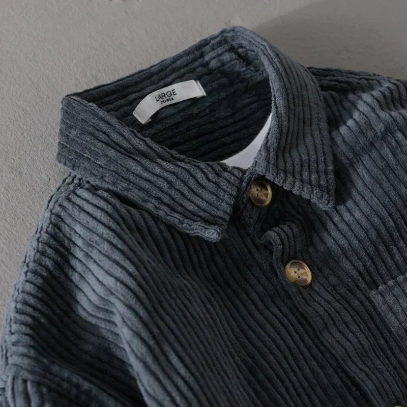 Heren Corduroy Overhemd met Borstzak