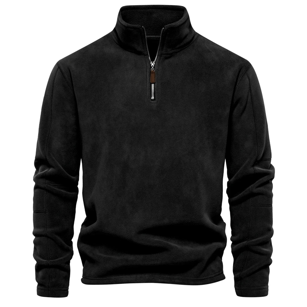 Heren Fleece Jas met Halve Ritssluiting