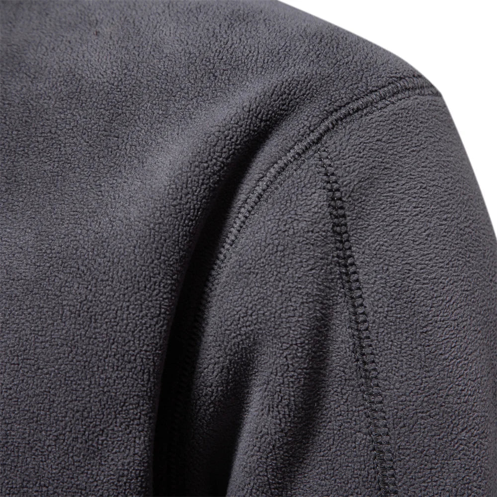 Heren Fleece Jas met Halve Ritssluiting