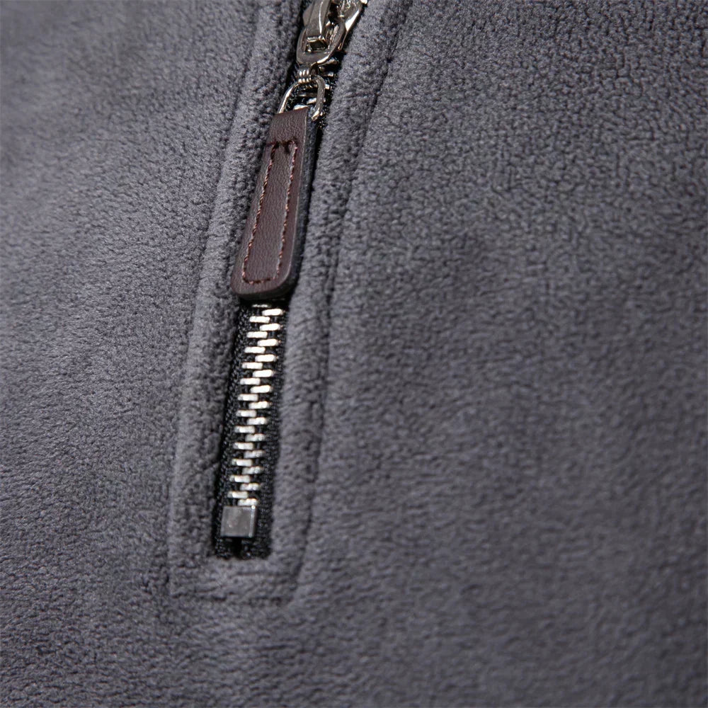 Heren Fleece Jas met Halve Ritssluiting