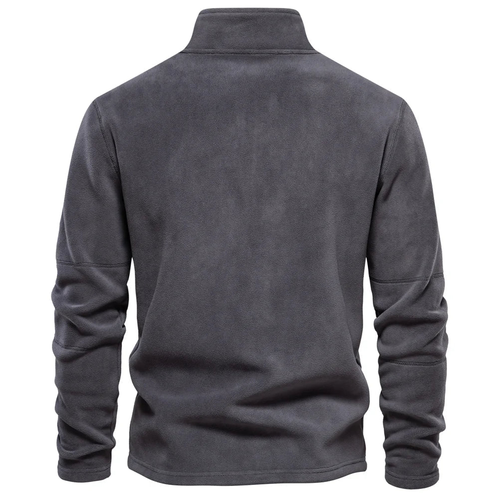 Heren Fleece Jas met Halve Ritssluiting