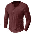 Heren Casual Henley Shirt met Lange Mouwen