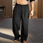 Heren Relaxed Fit Broek met Wijde Pijpen