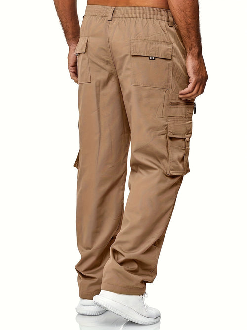 Heren Cargo Broek met Meerdere Zakken en Elastische Taille