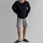 Heren Gebreid Shirt met Lange Mouwen en Ronde Hals