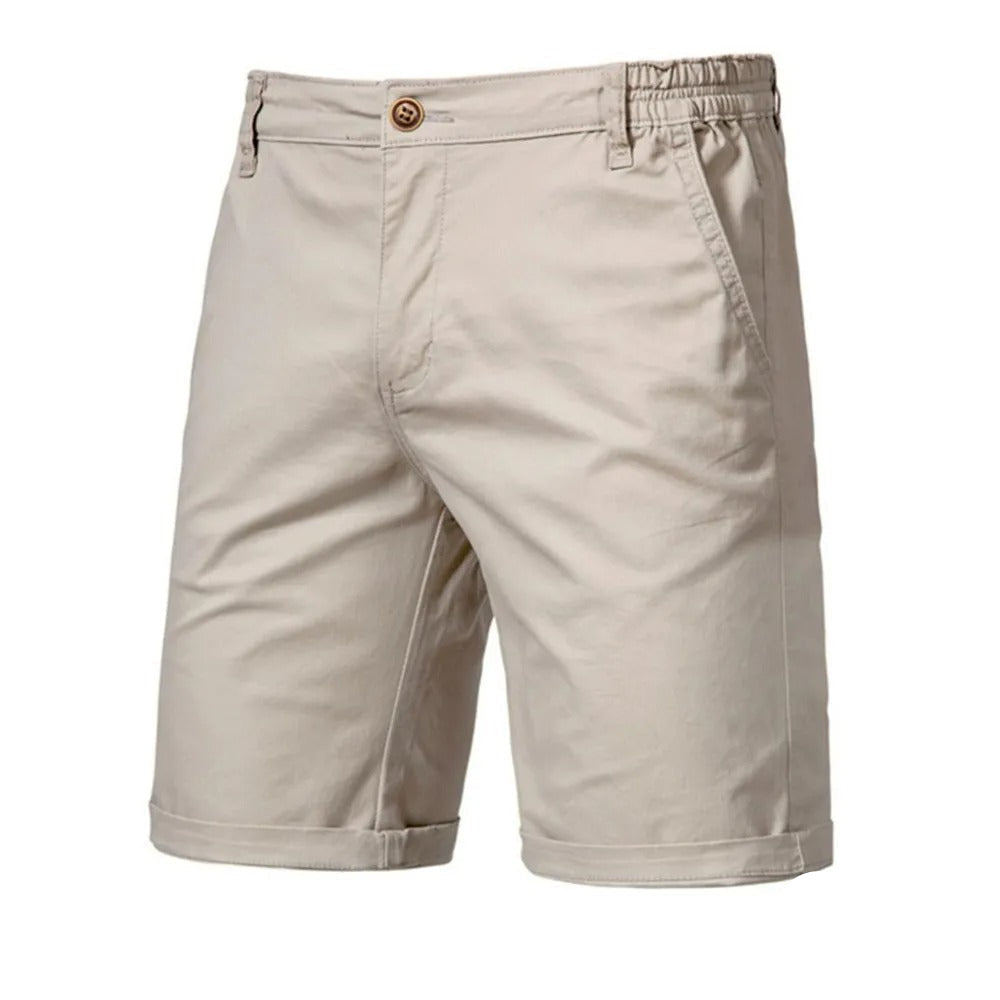 Heren Korte Broek met Elastische Taille en Knoopsluiting